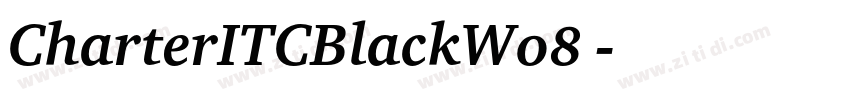 CharterITCBlackW08 字体转换